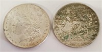 1921 & 1886 Morgan Silver Dollars