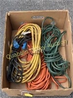 BOX OF ASSORTED EXTENSION CORDS