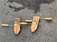 PAIR OF CRAFTSMAN WOOD CLAMPS