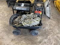 SMALL CART WITH ASSORTED HEAVY DUTY ROPES