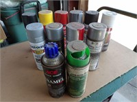 MISC. SPRAY PAINT (12 CANS)