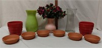 Vases, Flower Pots, Clay Saucers