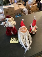 3 Santa decorations