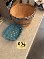 Wooden basket for crafts