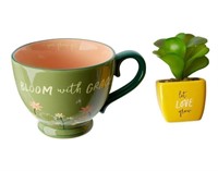 Succulant and Bloom Tea Cup Gift Box Set