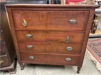 1800's Larger 4-dr gents chest (45in T x 44in W)