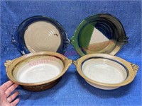 (4) Schmidt pottery bowls