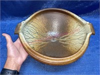 Richard Aerni signed studio art pottery bowl 12in