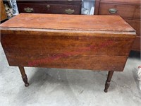 1800s Cherry drop leaf table (42in long)