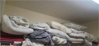 Lot of pillows and blankets