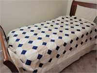 83" by 70" multicolored quilt