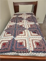 6x8 6x4 blue and red quilt