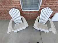 Set of 2, wooden Adirondack chairs