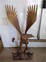 Large wooden eagle
