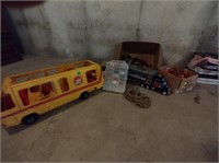 Kids toys, Hot Wheels, Barbie bus