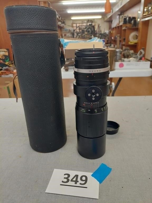 Telephoto lens with case