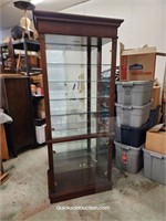 7 Glass Shelves Cabinet-Mirror Back-Light Working-