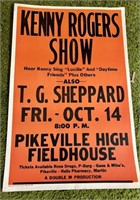 Original Kenny Rogers and TG Shepard show poster