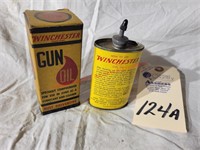 (2) Winchester Gun Oil Can and Bottle