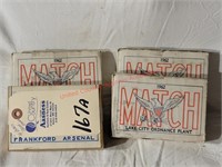 4 Vintage Boxes 30cal Match- 173 Grain