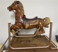 Vintage Wonder Rawhide Spring Rocking Horse