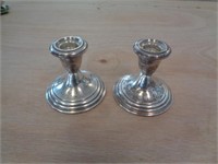 WEIGHTED STERLING SILVER CANDLE HOLDERS