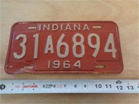 1964 INDIANA LICENSE PLATE
