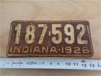 1928  INDIANA LICENSE PLATE