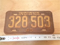 1945  INDIANA LICENSE PLATE