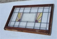 46 x 29.5 Stained Glass Window Needs Repaired in