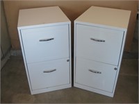 Two 14 X 18 X 25 Metal File Cabinets With Keys