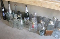 Assorted Empty Bottles & Decanters