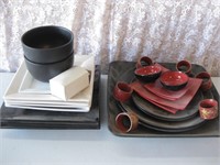 Assorted Plates, Bowls, Rings & Chopstick Holders