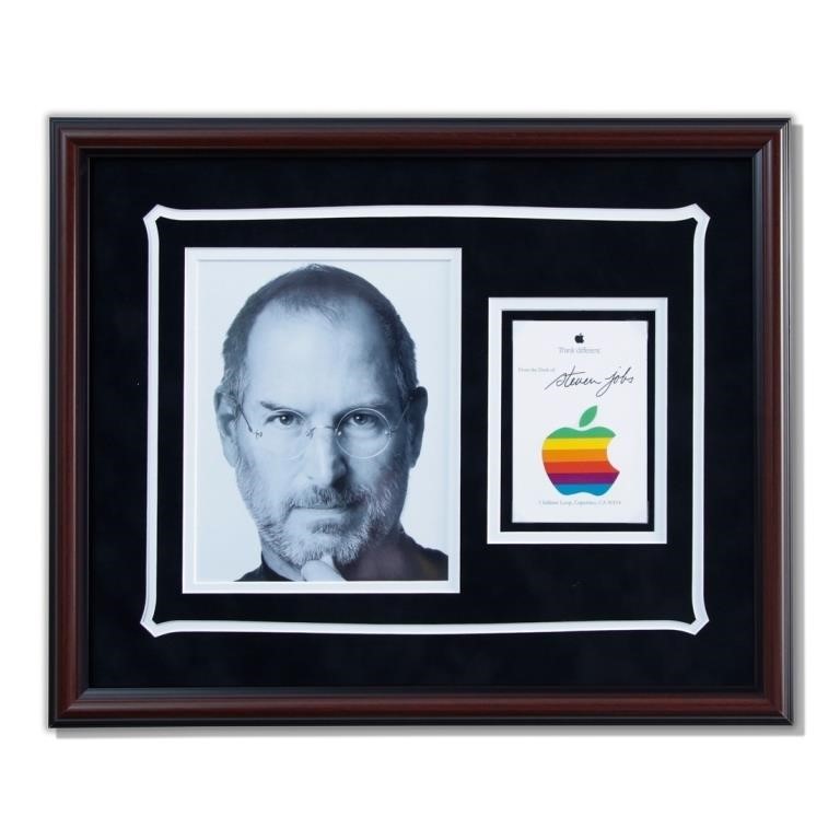 Steve Jobs Signed From the Desk of Apple Co. Page