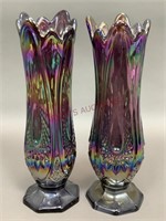 Vintage Carnival Glass Vases