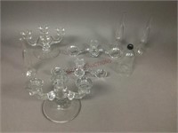 Glass Candelabra parts and pieces
