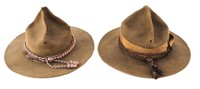 WWII US ARMY LINE & RESERVE OFFICER CAMPAIGN HATS