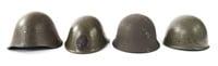 POST WWI - WWII WORLD MILITARY HELMET LOT OF 4