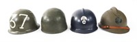 POST WWI - COLD WAR FRENCH HELMET LOT OF 4