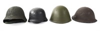 WWII - COLD WAR WORLD MILITARY HELMET LOT OF 4