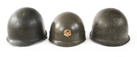 COLD WAR US ARMY M1 HELMETS & LINERS LOT OF 3