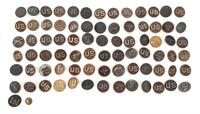 WWI US ARMY COLLAR DISK LOT OF 79