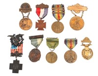 SPAN-AM WAR - WWI US ARMY & FRATERNAL MEDAL LOT