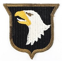 WWII US 101st AIRBORNE WHITE TONGUE SHOULDER PATCH