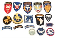 WWII US ARMY AIRBORNE PARATROOPER PATCH LOT
