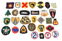 WWII US ARMY PATCH LOT OF 30