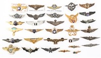 COLD WAR WORLD MILITARY PILOT WING BADGE LOT OF 31