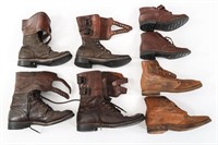 WWII US ARMY / USMC DOUBLE BUCKLE BOOT & SHOE LOT