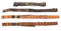 WWI US ARMY LEATHER RIFLE SLING LOT OF 4