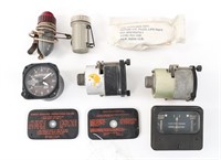 WWII US AIRCRAFT GAUGES & SURVIVAL EQUIPMENT